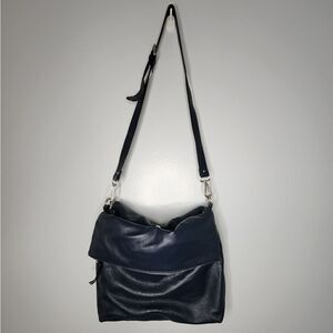 Pulicati Women's Super Soft Leather Satchel Purse Bag Tote Made in Italy Blue